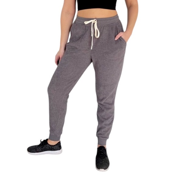 Outerknown gray terry cloth drawstring waist jogger style ankle sweatpants small - Picture 1 of 13